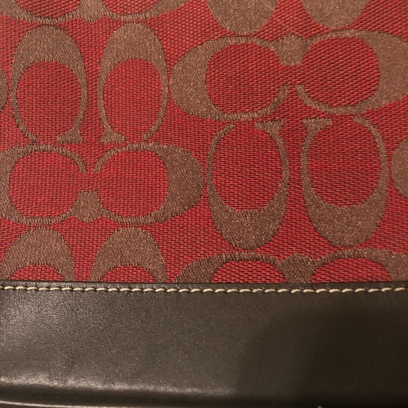 Vintage mini coach purse/crossbody red and brown - Picture 5 of 6